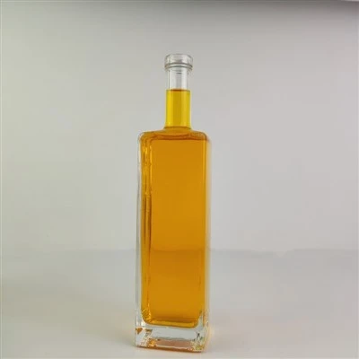Μπουκάλι ποτού Super Clear Square Shape 750ml για τζιν βότκας ουίσκι